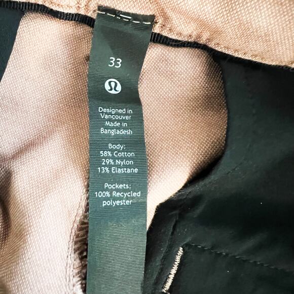 Lululemon Commission Pant Slim Mens 33x32 Performance Chino Golf Athletic Casual - Picture 6 of 8